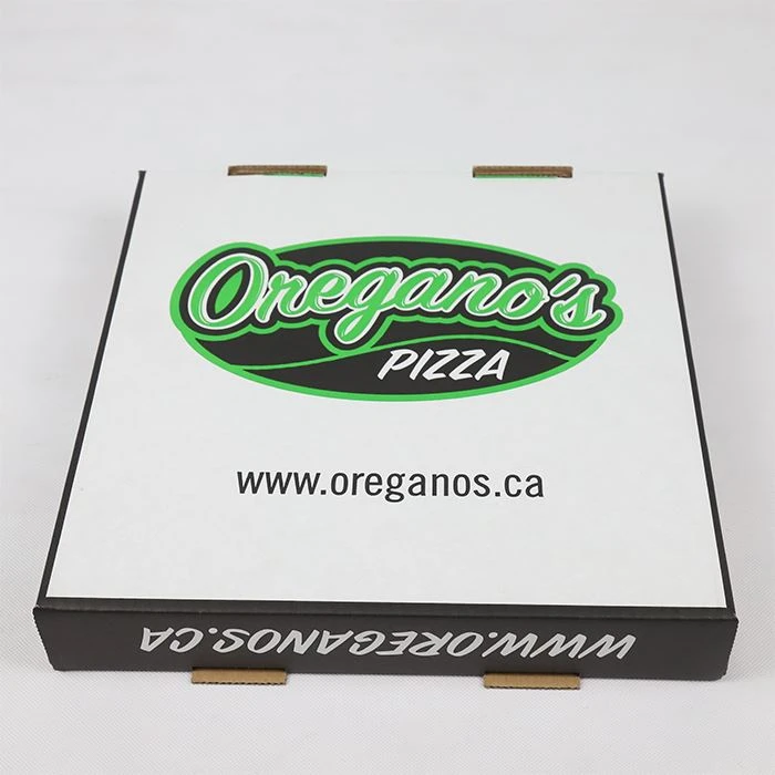 Gofrirovka qilingan karton moslashtirilgan bosma pizza qutisi