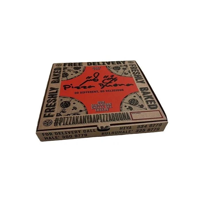 Gofrirovka qilingan kartonli pizza qutisi