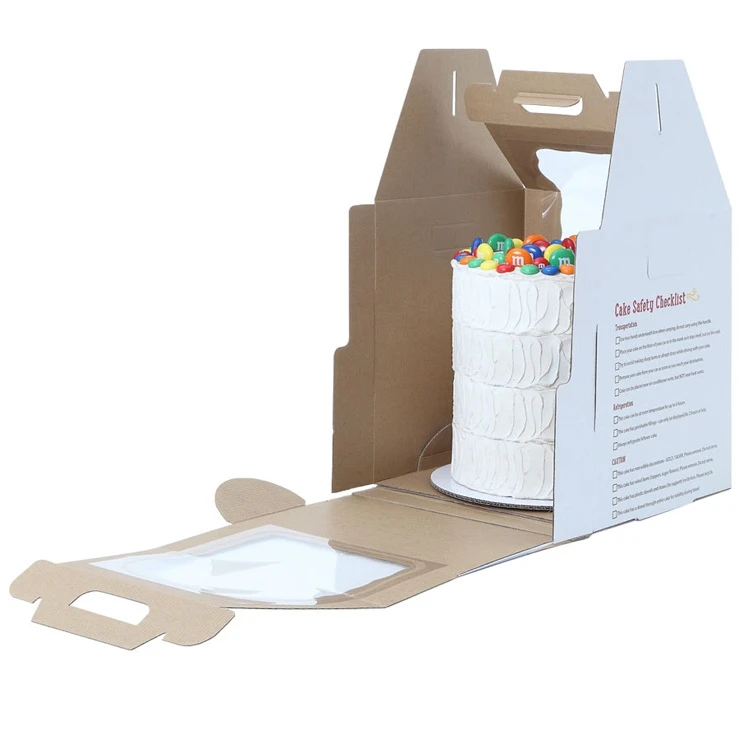 Corrugated Tall Cake Box with Clear Window Corrugated Tall Cake Box with Clear Window