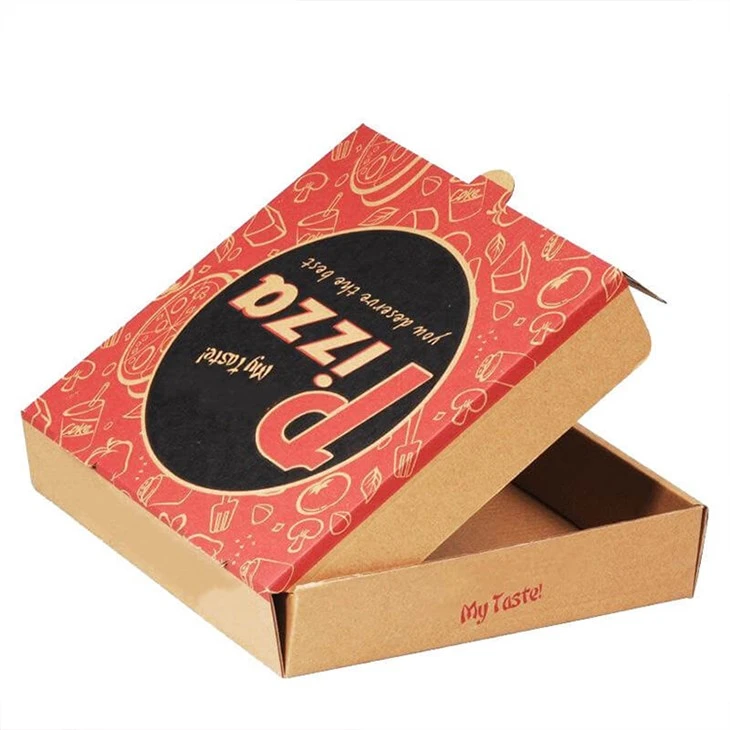 Oziq-ovqat darajasidagi qadoqlash qutisi Maxsus Llogo Xitoy pizza qutisi