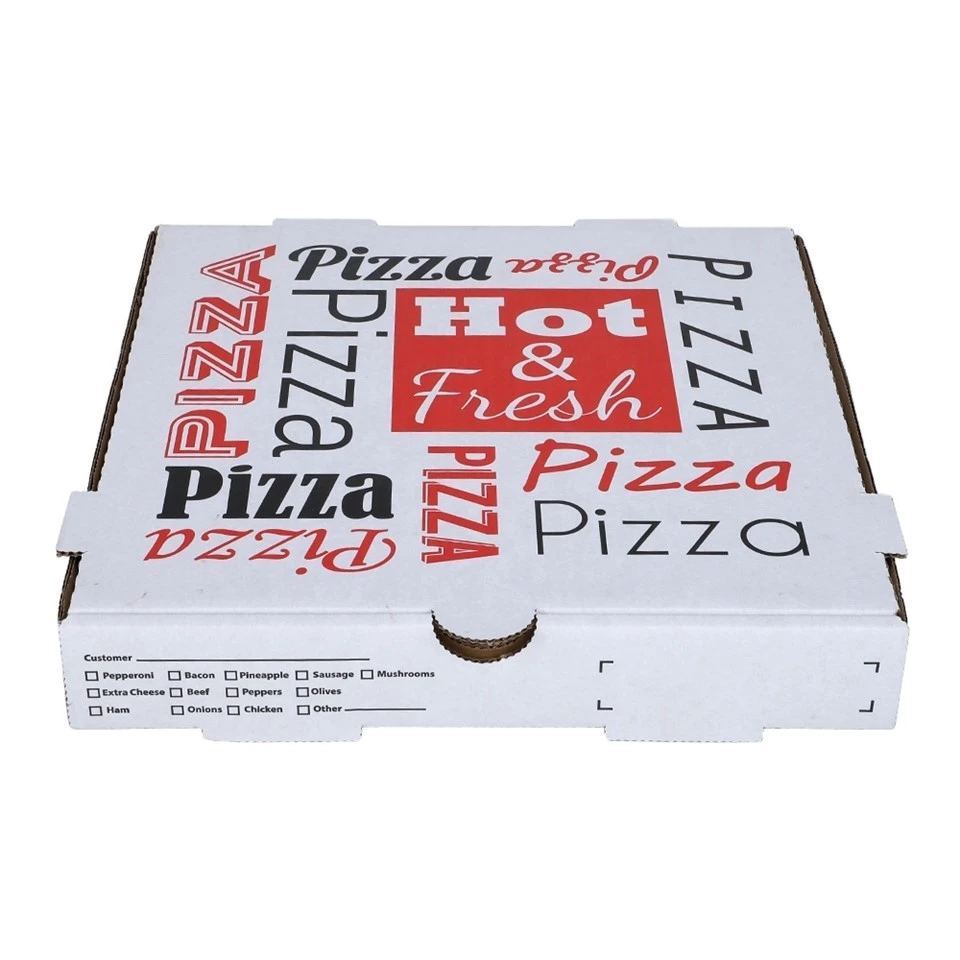 Portativ qayta foydalanish mumkin gofrirovka qilingan yetkazib berish pizza qutisi