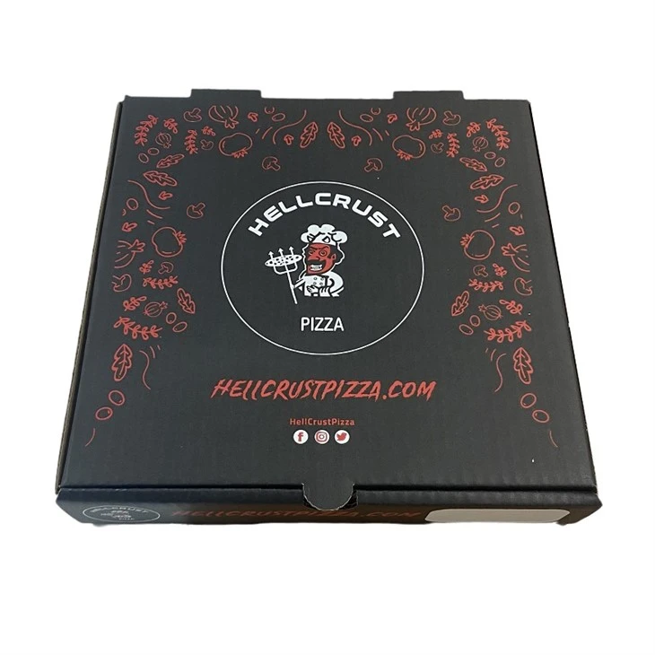 Shaxsiylashtirilgan hashamatli gofrokarton yetkazib berish pizza qutisi